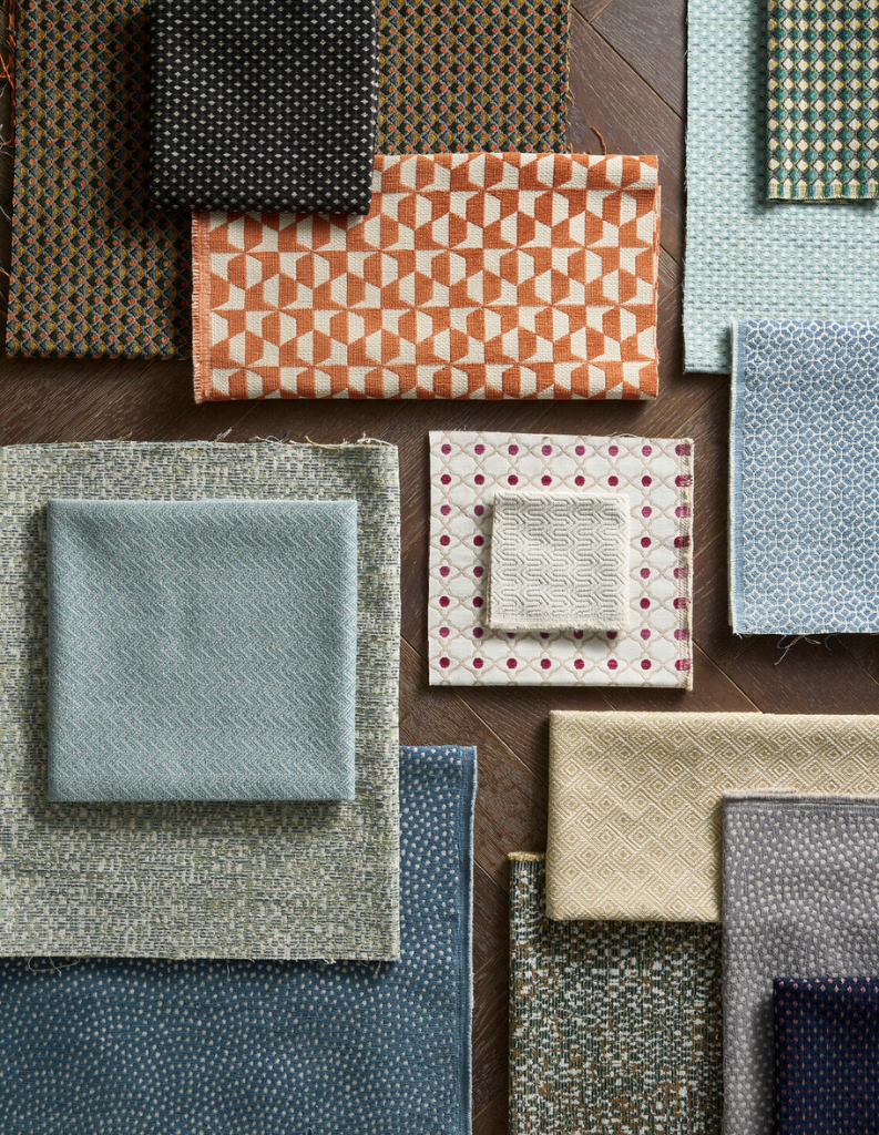 A selection of soft fabric samples.